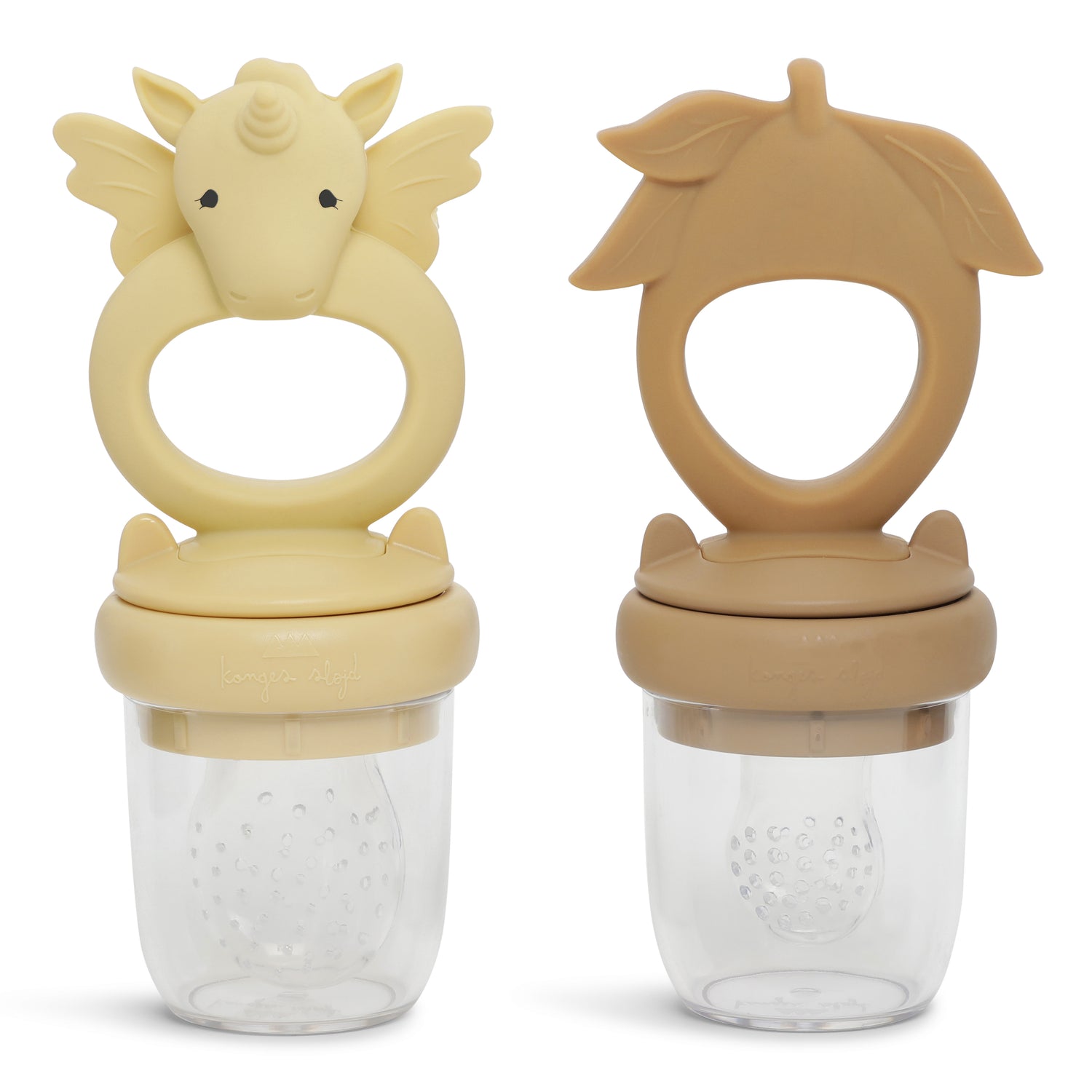 Konges Sløjd Silicone Fruit Feeding Pacifier Unicorn - Limonade/Almond