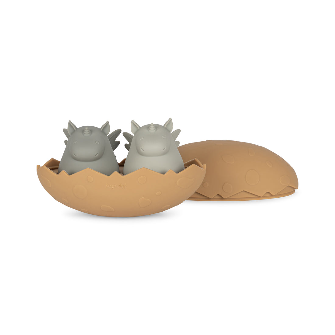 Konges Sløjd Silicone Bath Toy Dino Egg - Almond Mix