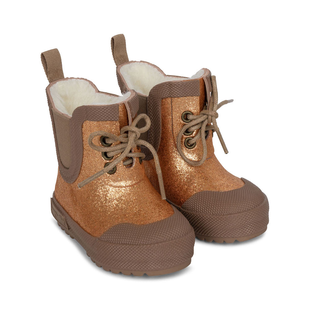 Konges Sløjd Thermo Boots Glitter - Tan