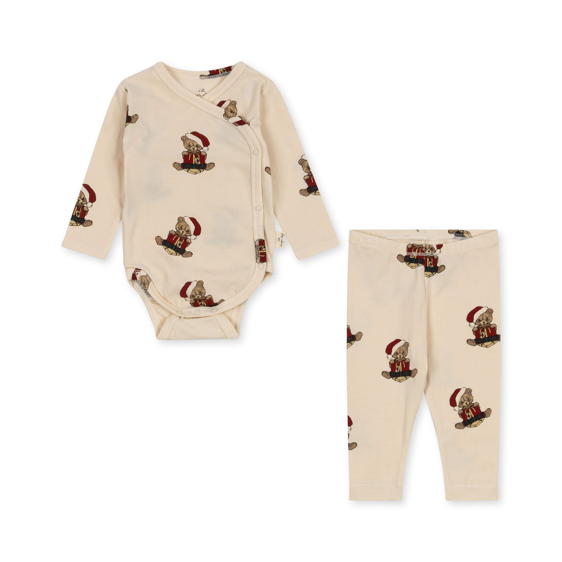 Konges Sløjd Basic Newborn Set GOTS - Christmas Teddy