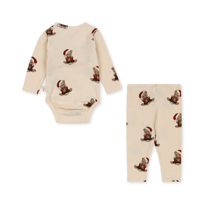 Konges Sløjd Basic Newborn Set GOTS - Christmas Teddy