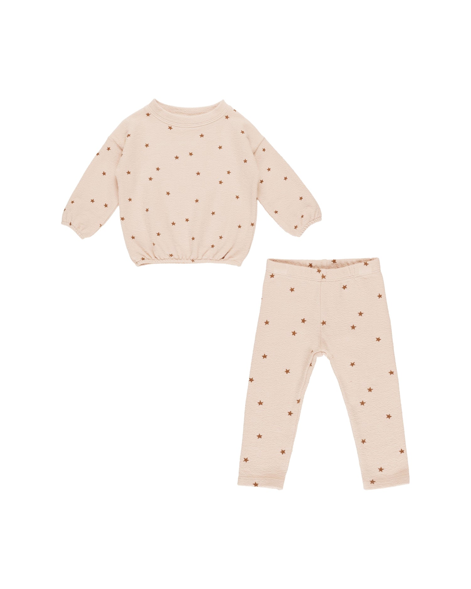 Rylee + Cru Spongey Knit Set - Shell Stars