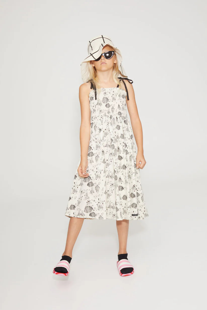 Little Creative Factory Wonder Strap Dress - Cream &amp; Black