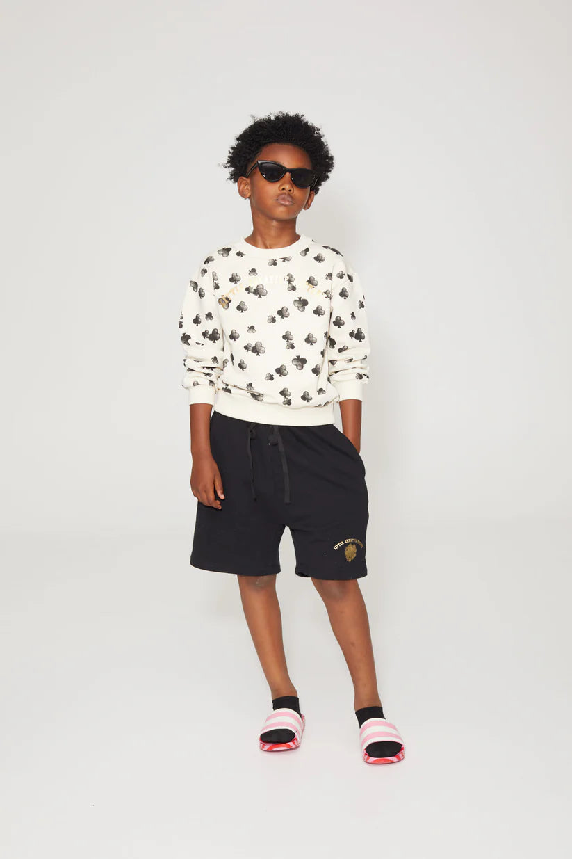 Little Creative Factory Lucky Sweatshirt - Cream &amp; Black