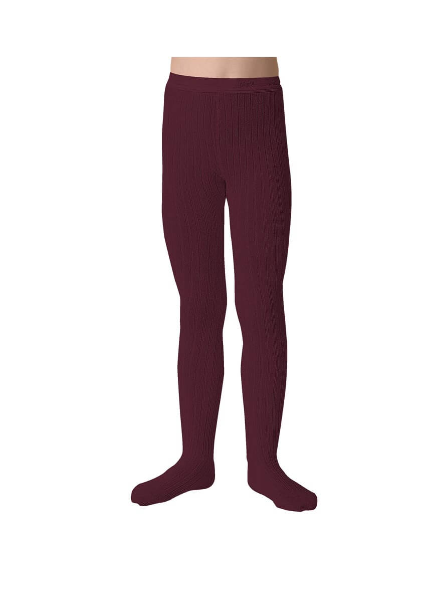 Bonnie Mob Louise Ribbed Tights - Bordeaux