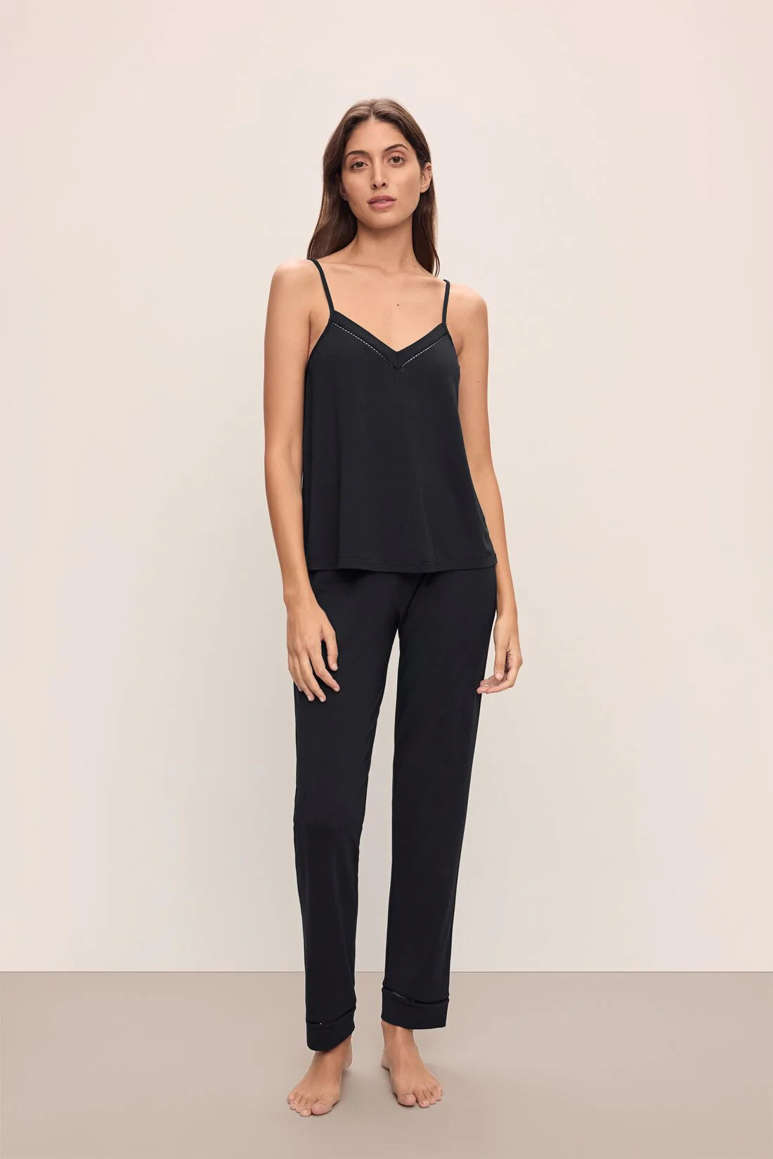 Eberjey Fiona Catnap Cami And Pant Set - Black