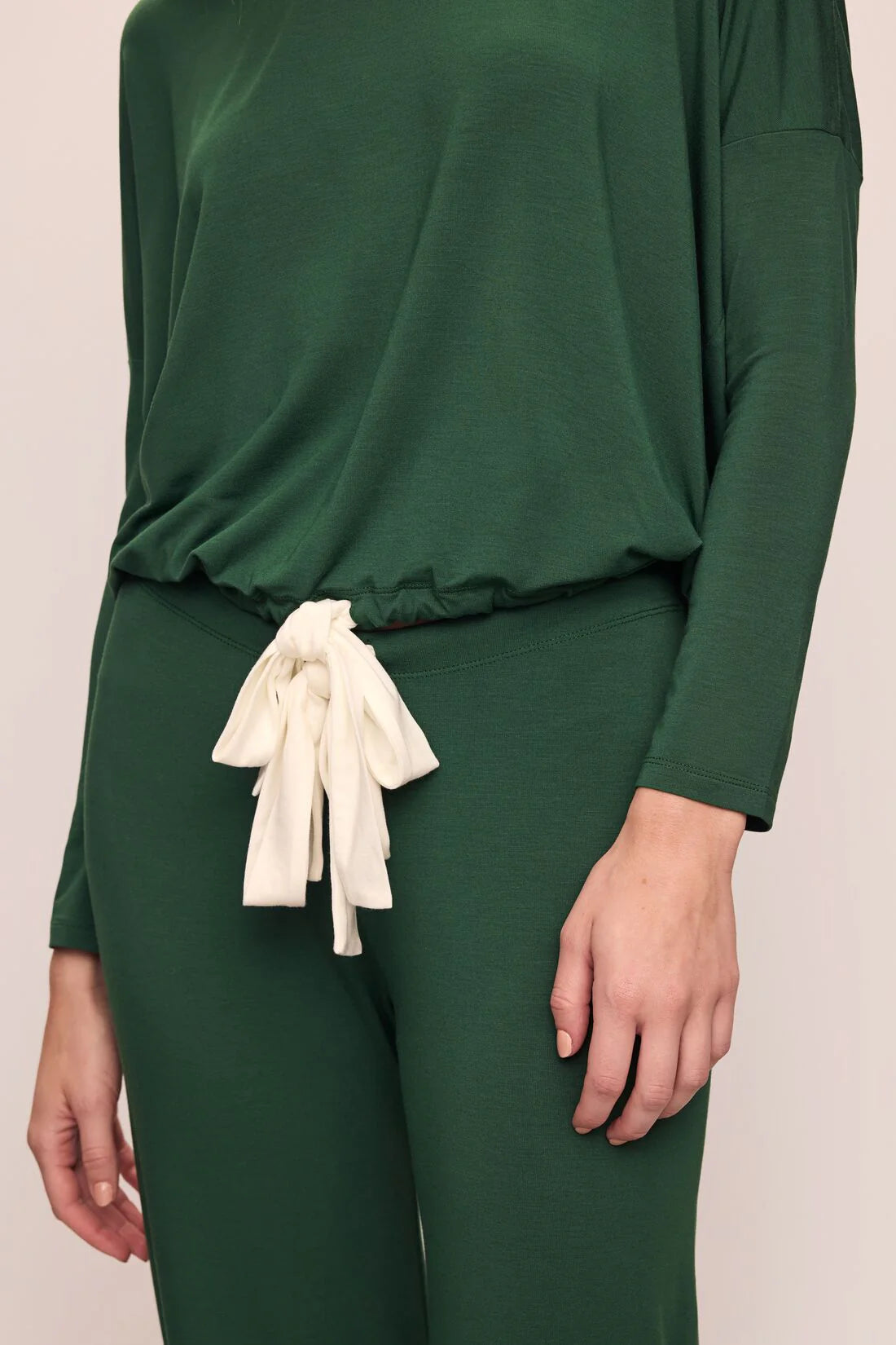 Eberjey Gisele Slouchy Set - Forest Green/Ivory