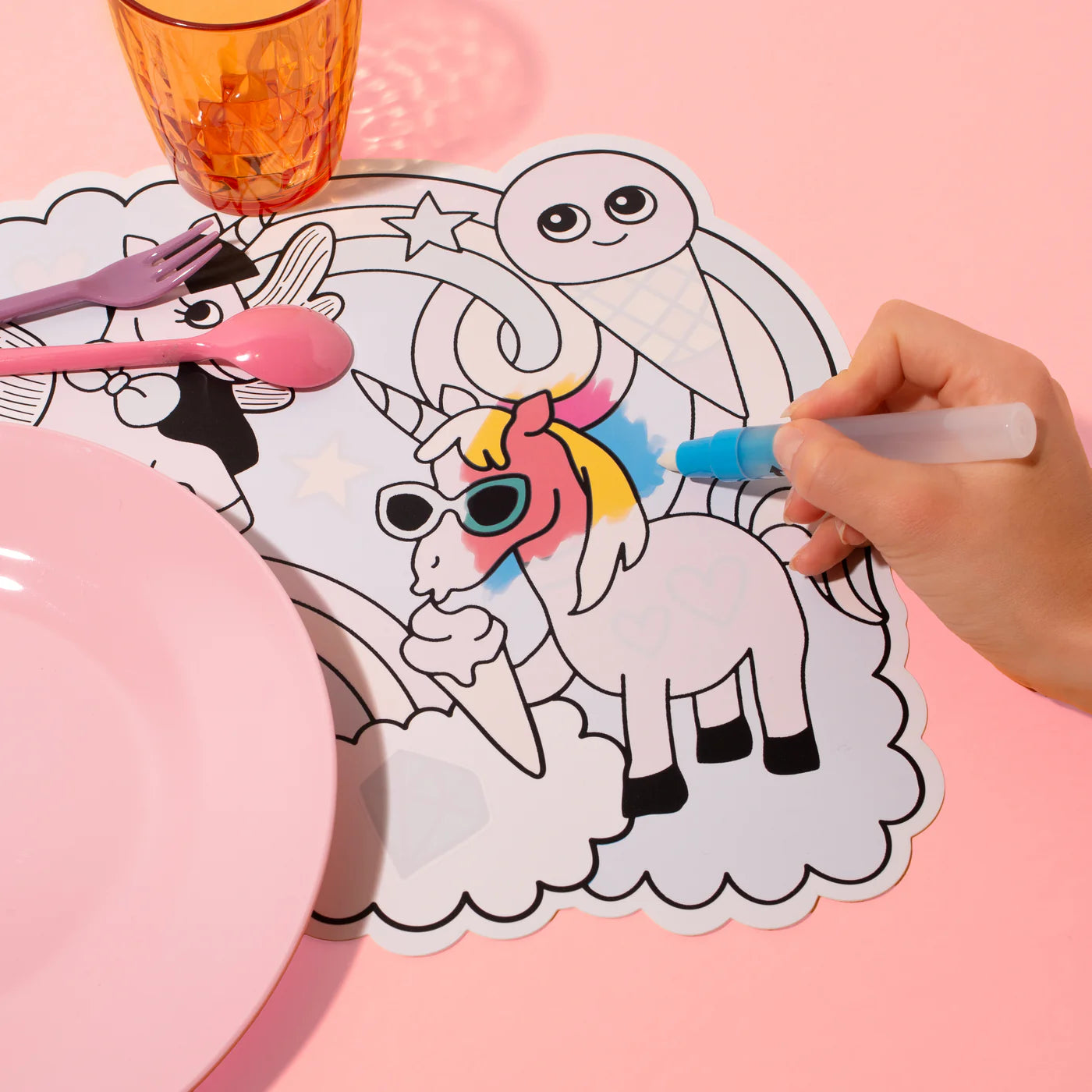 Omy  - Magic Water Placemats - Lily the Unicorn