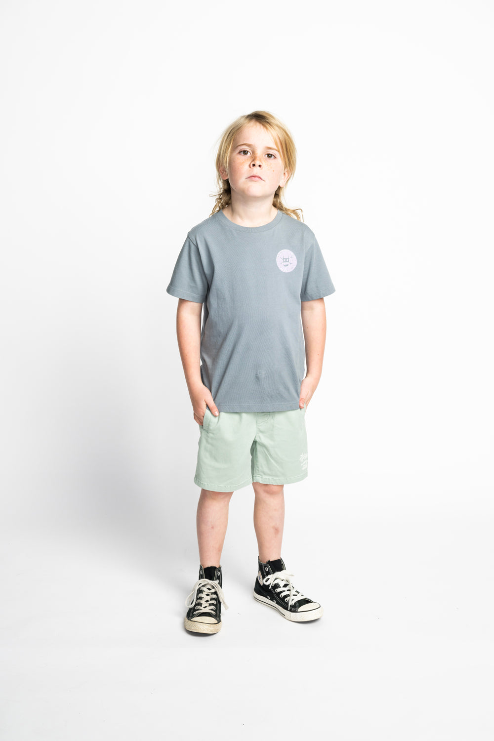 Munster Kids Stones Short Sleeve Tee - Mid Blue