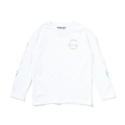 Munster Kids Glowchomp Long Sleeve Tee - White