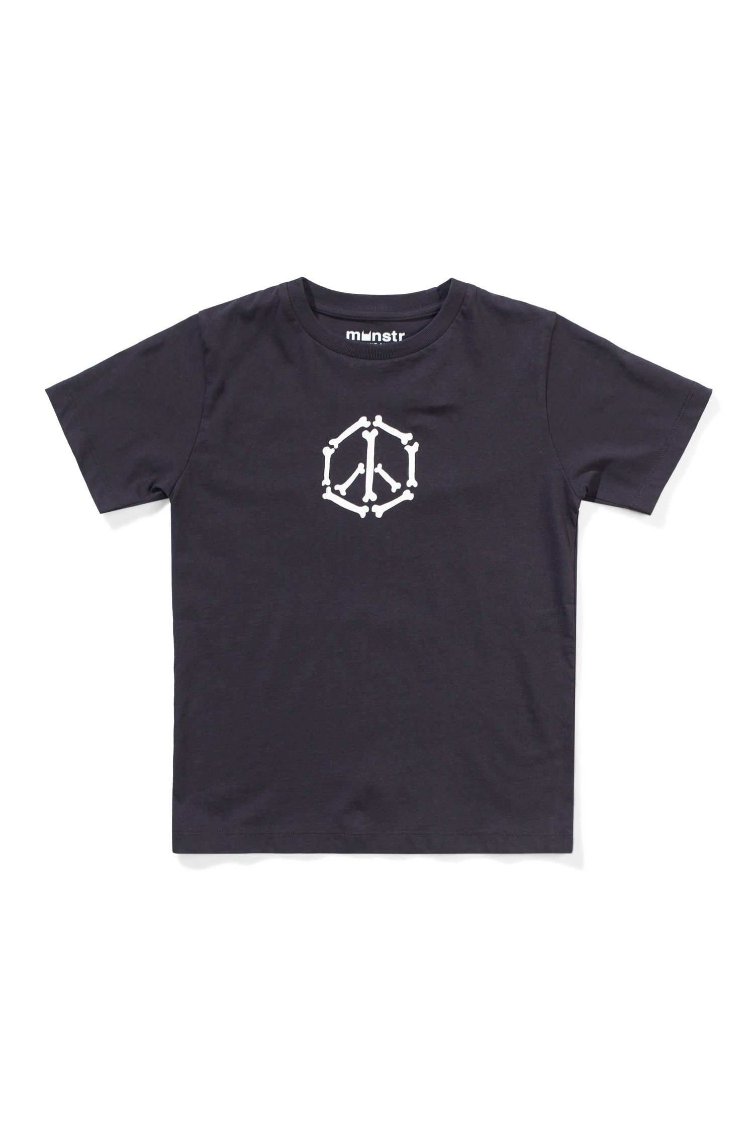 Munster Kids Peace Bones Tee - Black