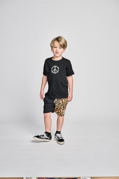 Munster Kids Peace Bones Tee - Black