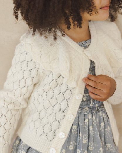 Noralee Ruffle Cardigan - Ivory