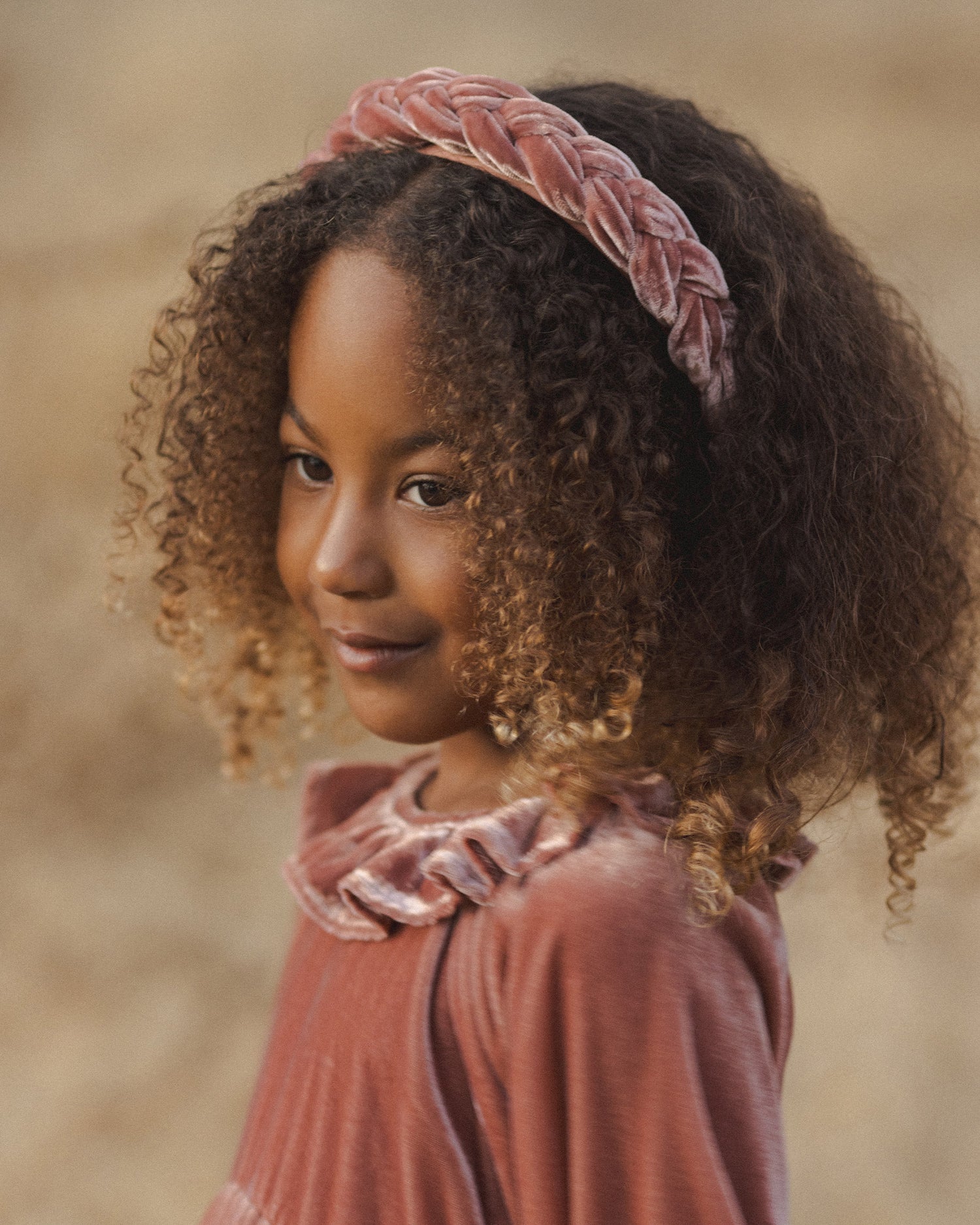 Noralee Velvet Braidded Headband - Poppy