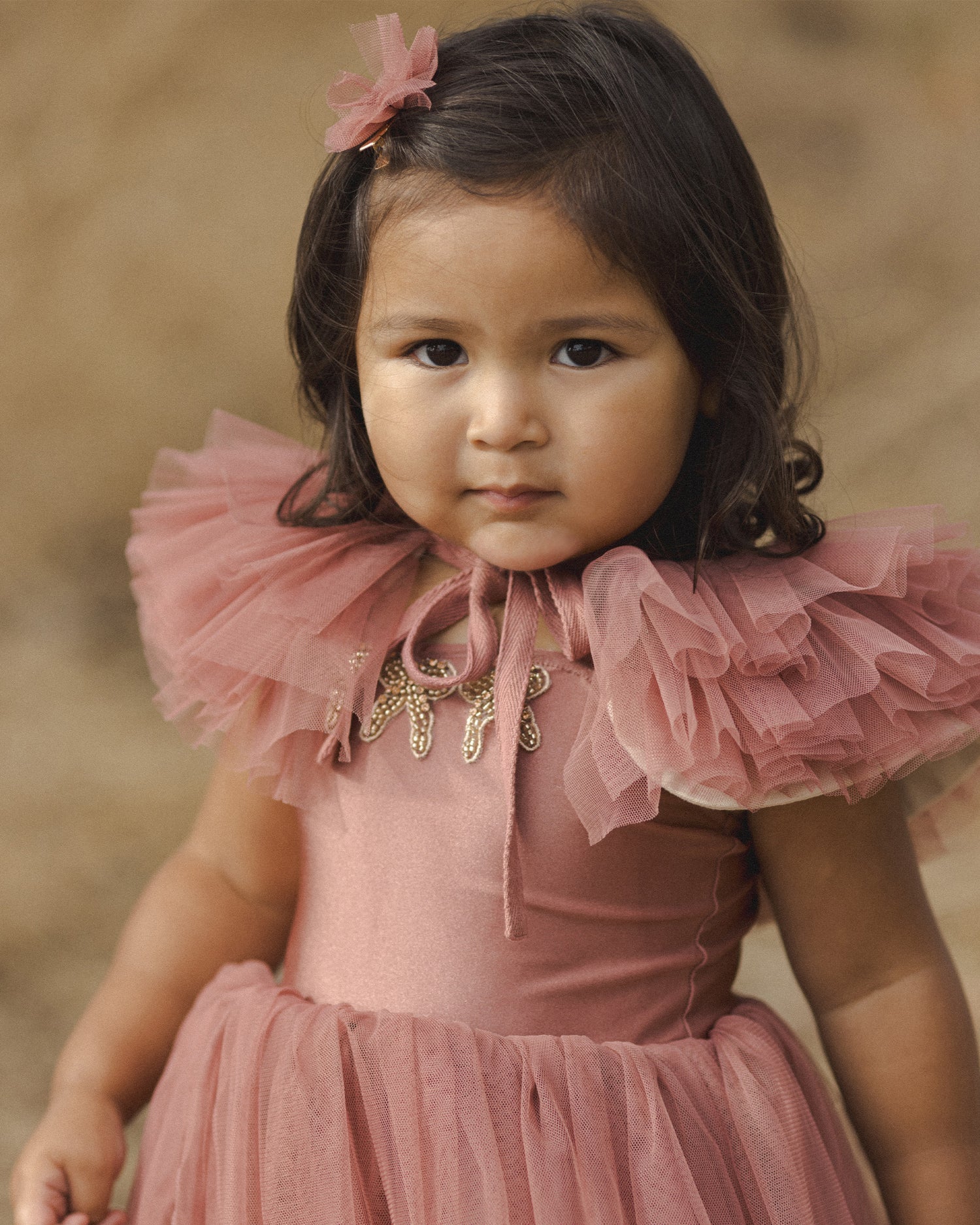 Noralee Ruffle Tulle Collar - Poppy