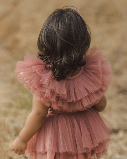 Noralee Ruffle Tulle Collar - Poppy