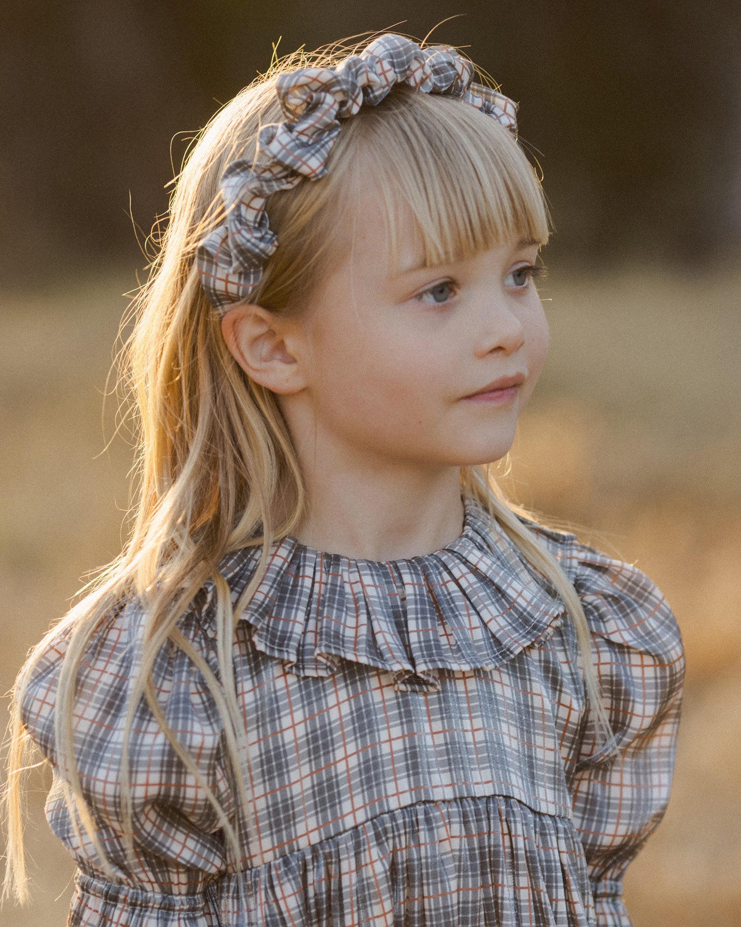 Noralee Gathered Headband - Holiday Plaid