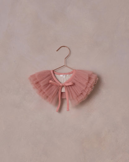 Noralee Ruffle Tulle Collar - Lipstick