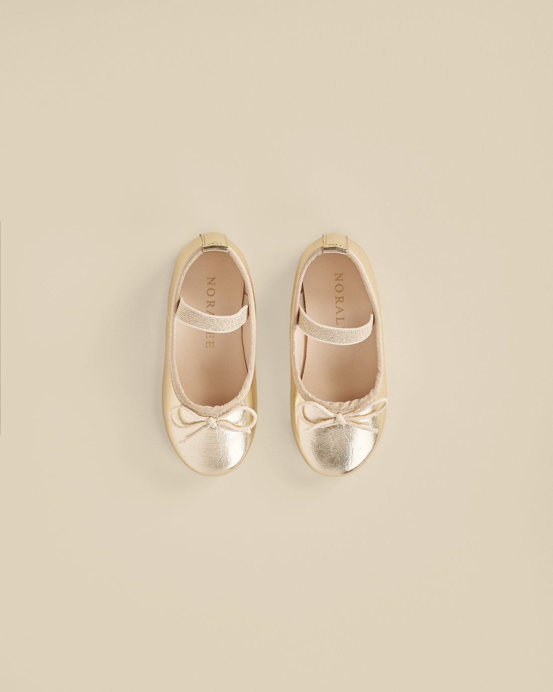 Noralee Ballet Flats - Metallic Ecru