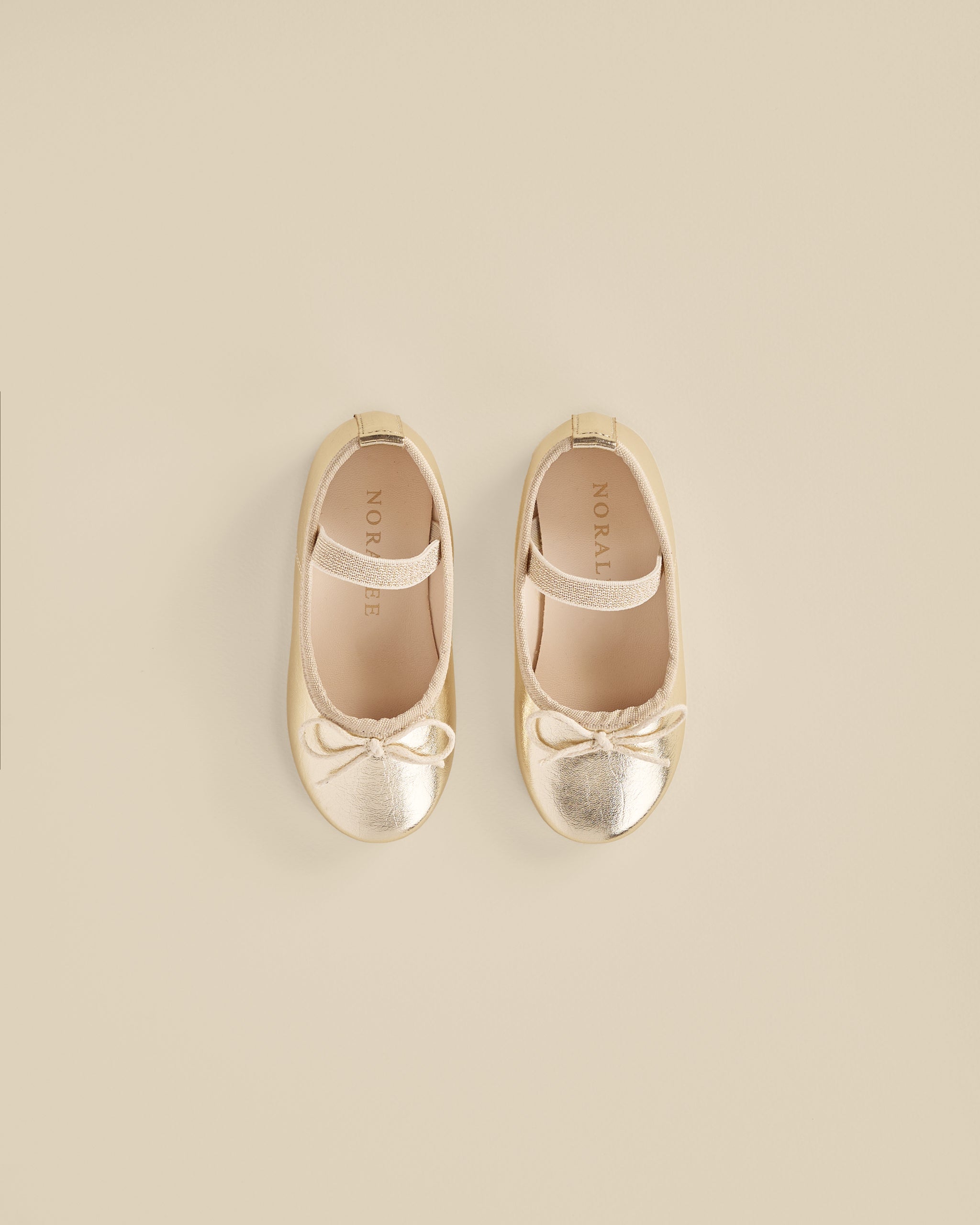 Noralee Ballet Flats - Metallic Ecru