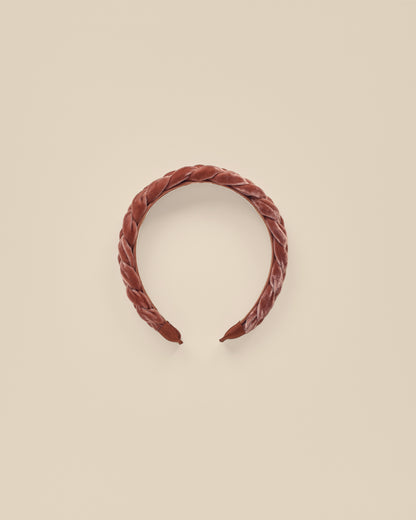 Noralee Velvet Braidded Headband - Poppy