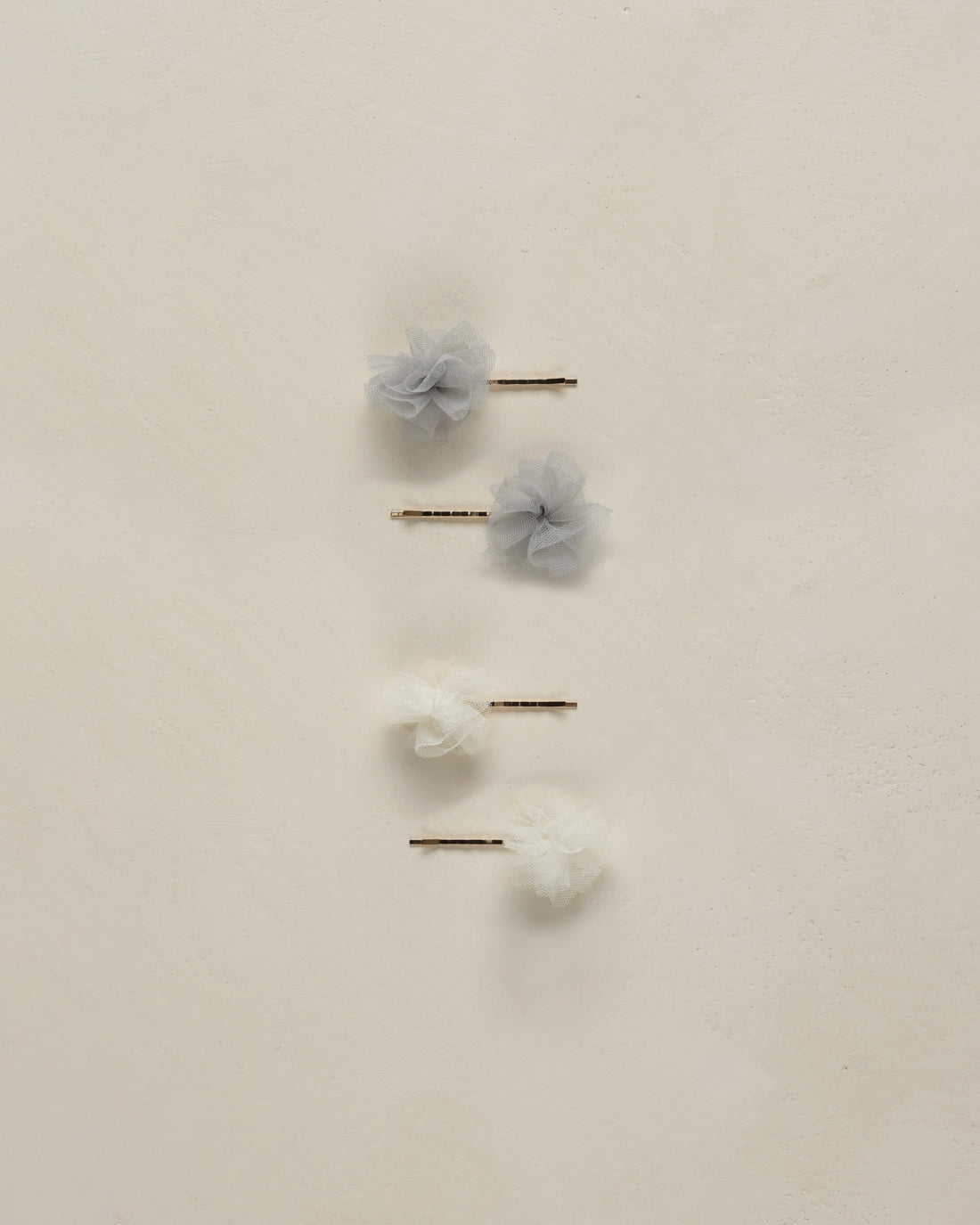 Noralee Pom Pom Pins - Ivory, Powder Blue