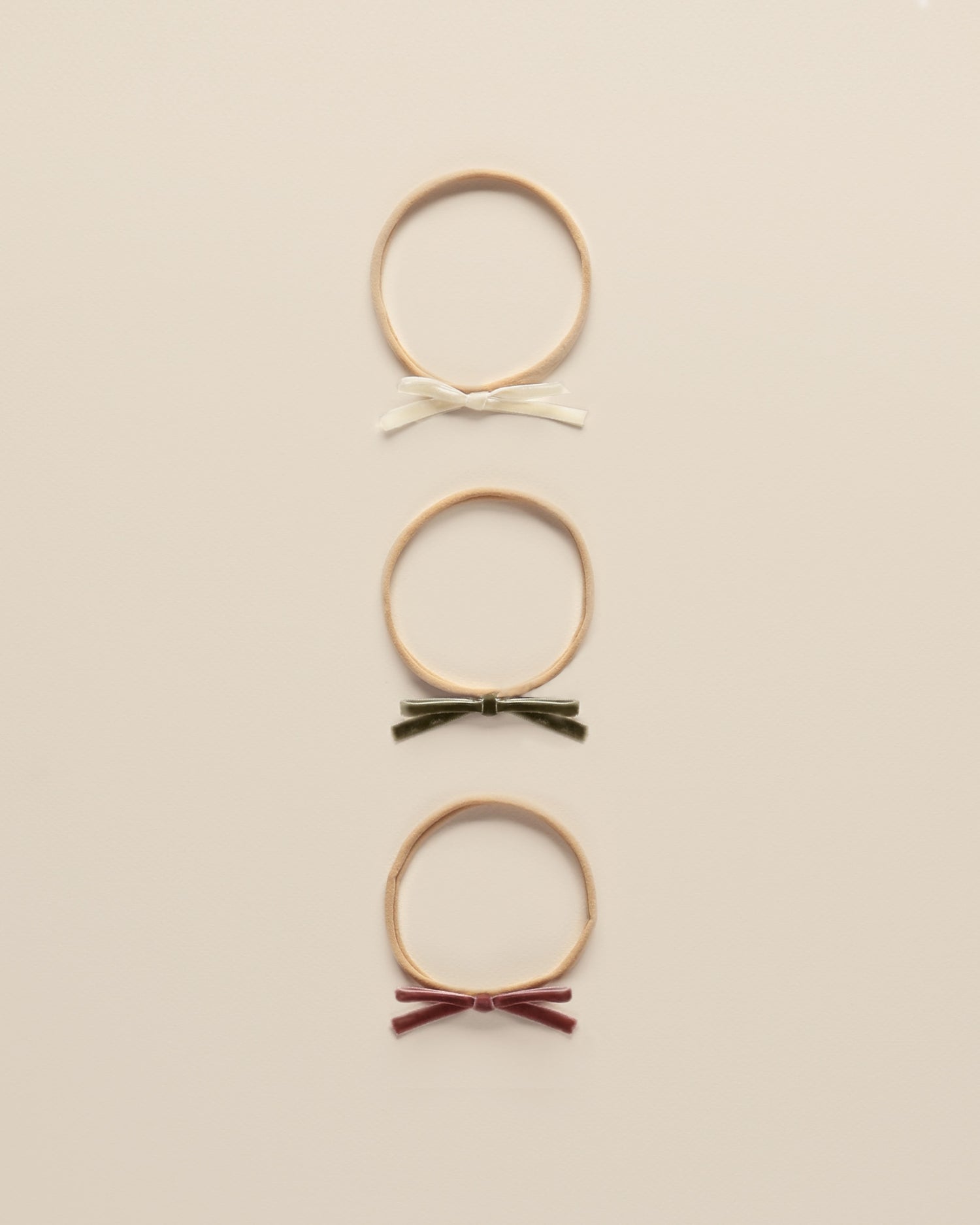 Noralee Velvet Bow Headbands - Poppy, Ivory, Olive