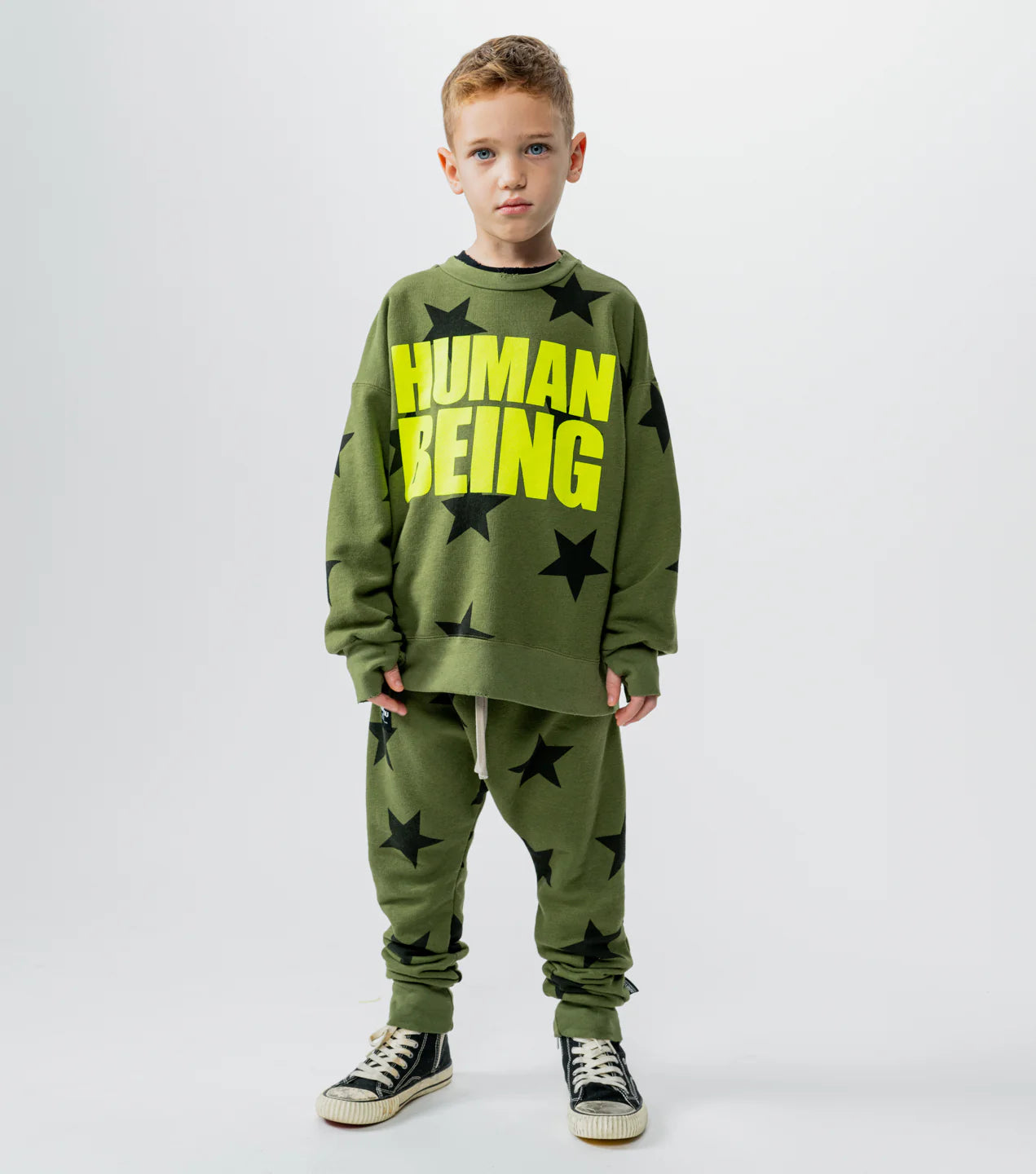 Nununu Star Baggy Pants - Olive