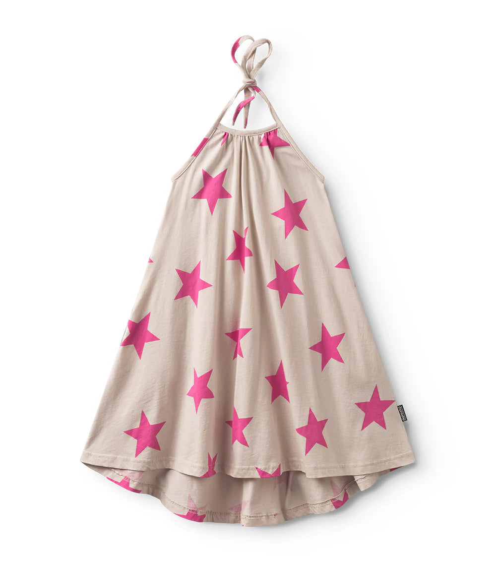 Nununu Star Collar Dress - Smokey Natural Pink Star