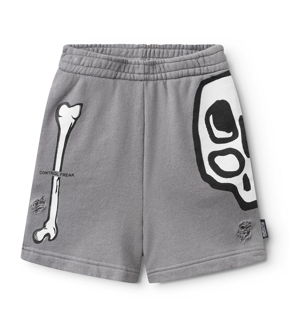 Nununu Silou Skull Sweatshorts - Concrete