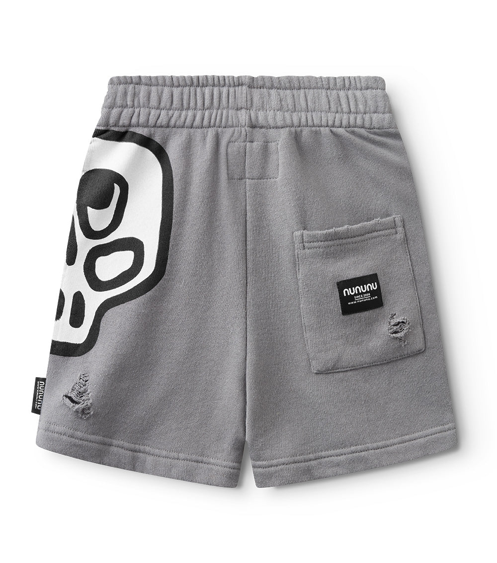 Nununu Silou Skull Sweatshorts - Concrete