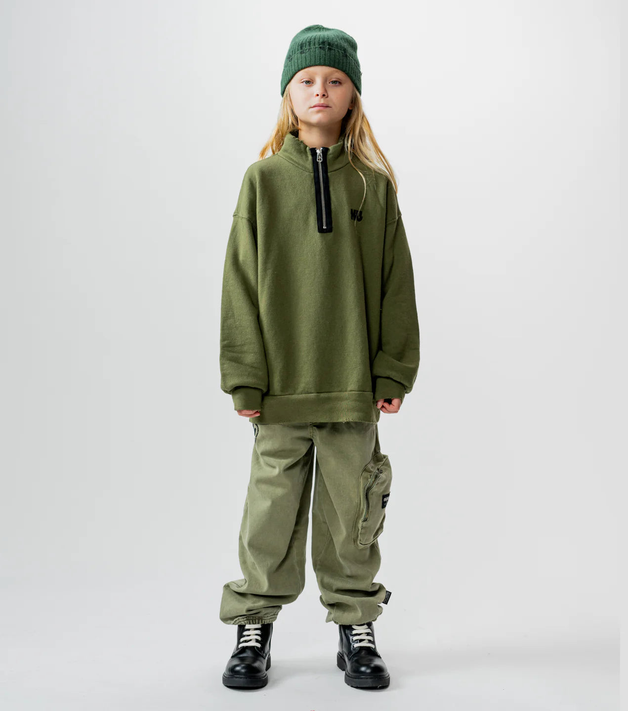 Nununu 1/2 Zip Sweatshirt - Olive