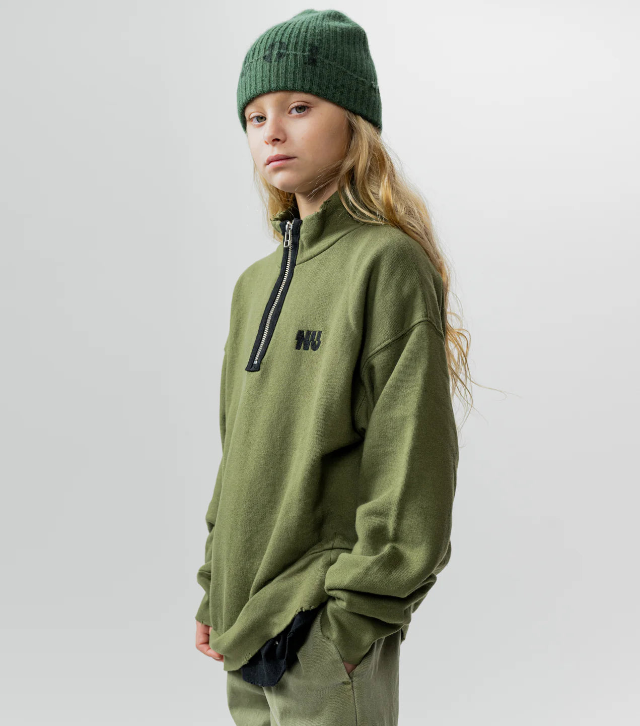 Nununu 1/2 Zip Sweatshirt - Olive