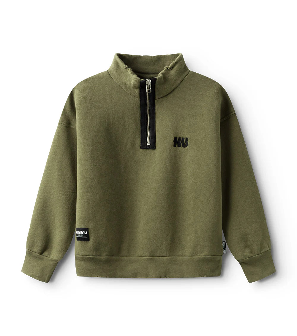 Nununu 1/2 Zip Sweatshirt - Olive