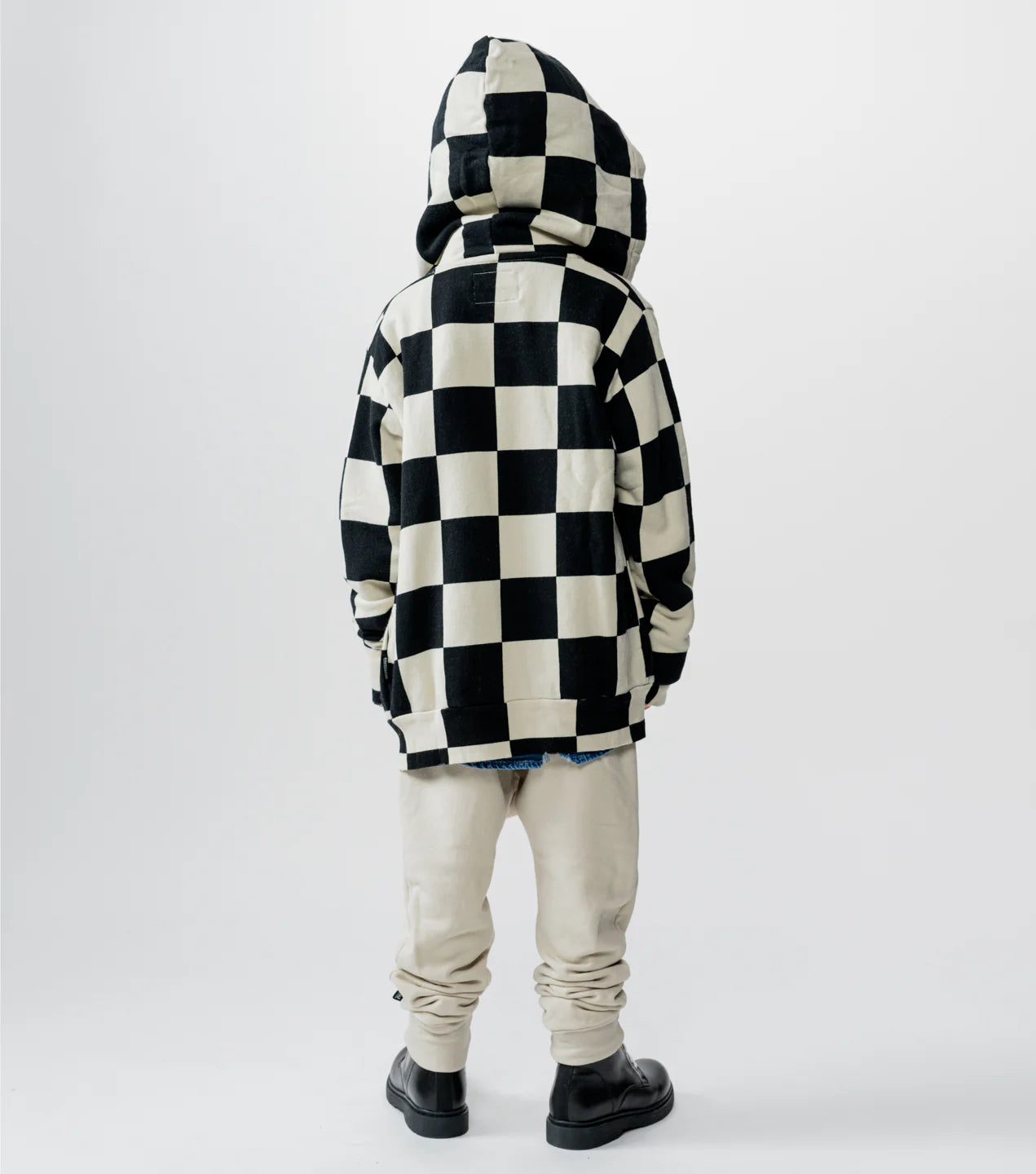 Nununu Checkmate Zip Hoodie - Smokey Natural