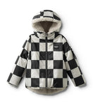 Nununu Reversible Checkmate Down Jacket - Smokey Natural