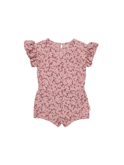 Huxbaby Frill Playsuit - Flower Bear