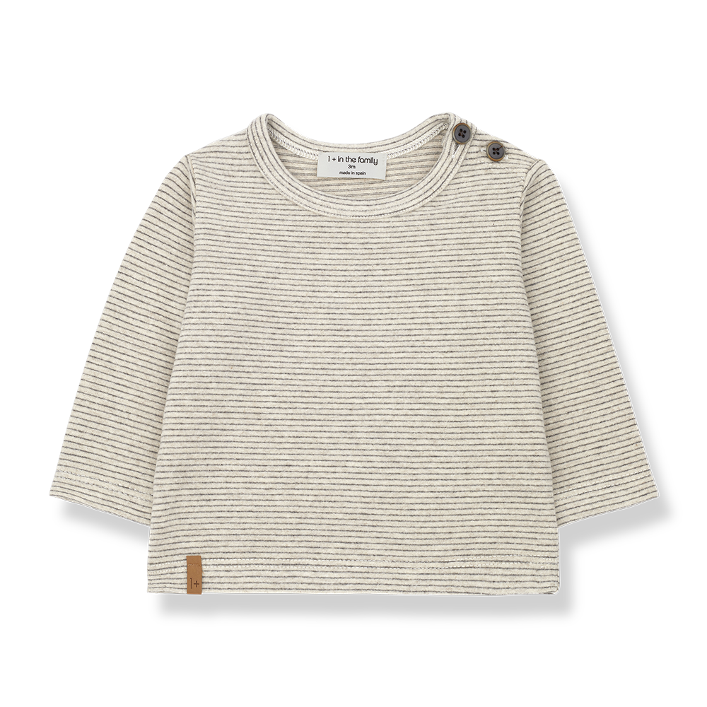 1 + In The Family Olau Long Sleeve T-Shirt - Oatmeal