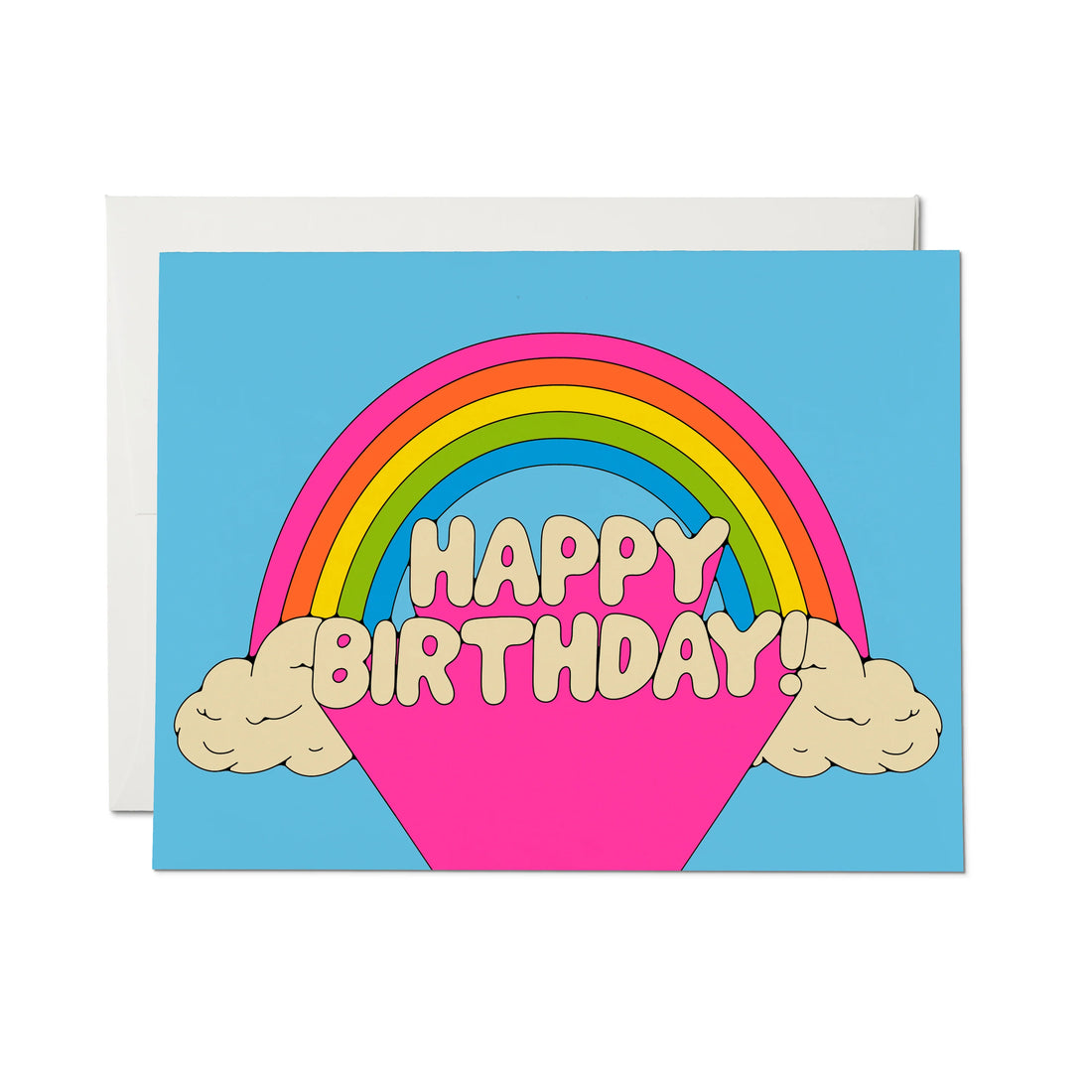 Red Cap Cards All Over Rainbows Greeting Card