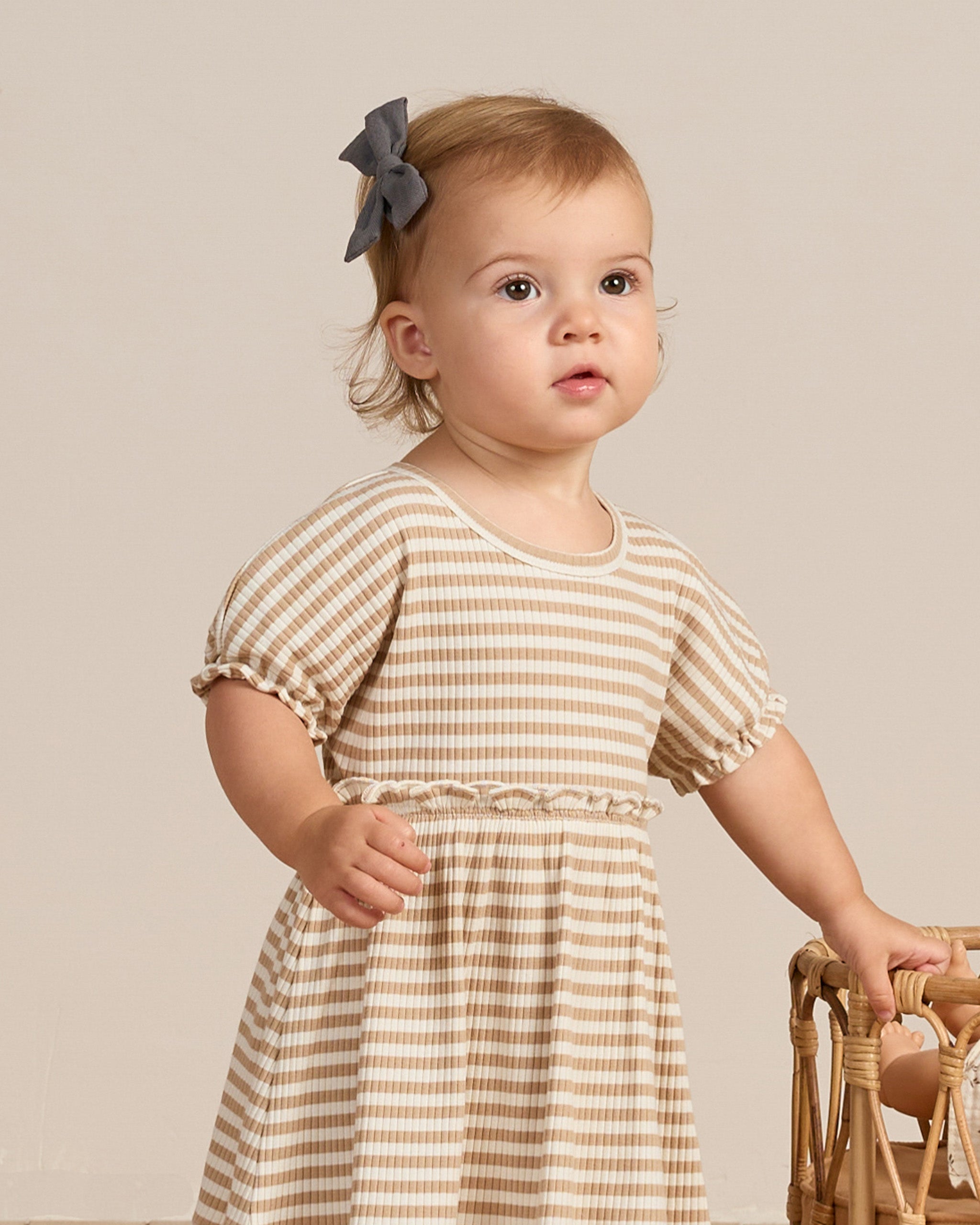 Quincy Mae Annie Dress - Latte Stripe