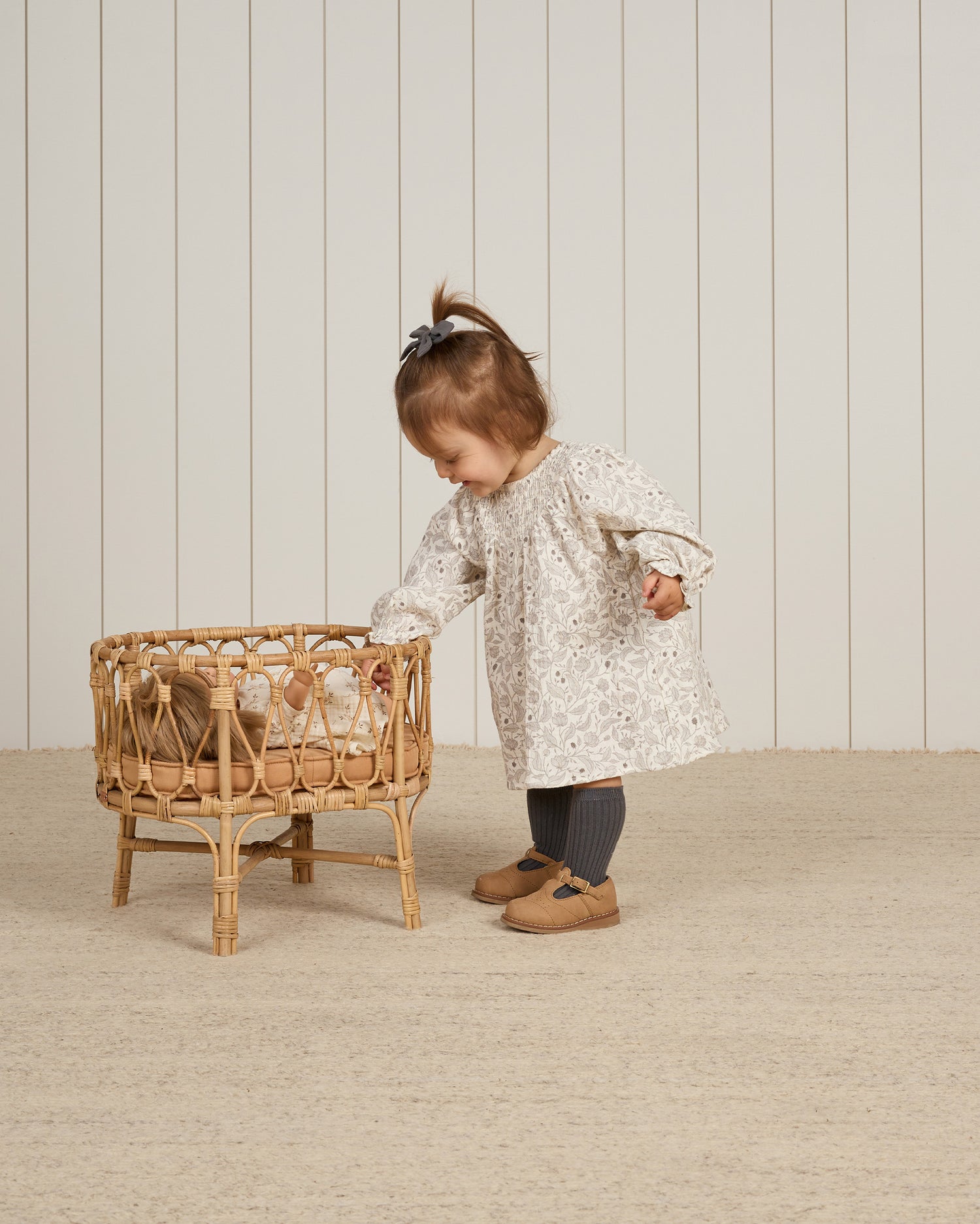 Quincy Mae V Smocked Dress - Winter Floral