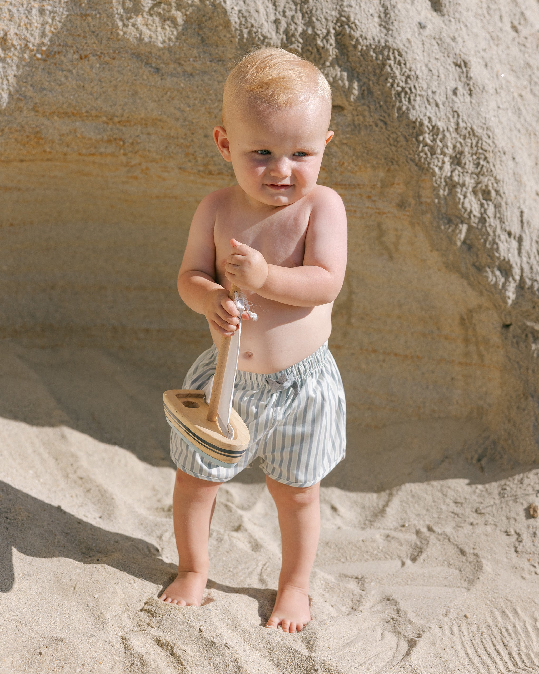 Quincy Mae Boys Swim Short - Summer Stripe