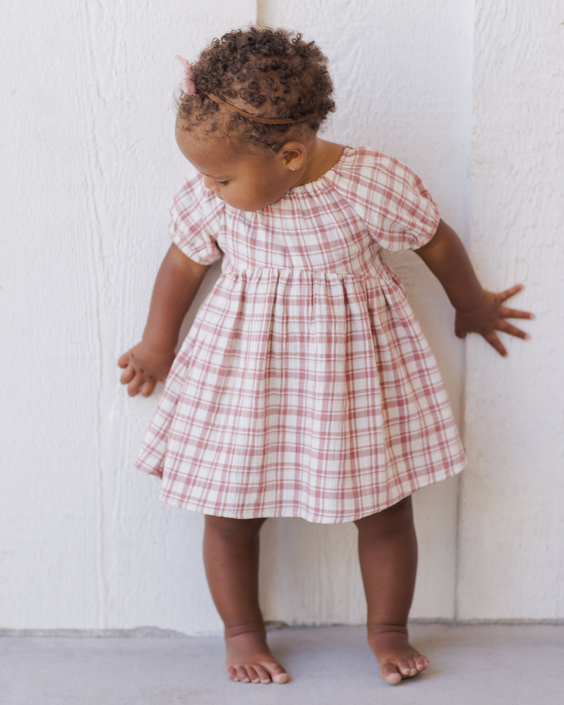 Quincy Mae Bella Dress - Pink Plaid