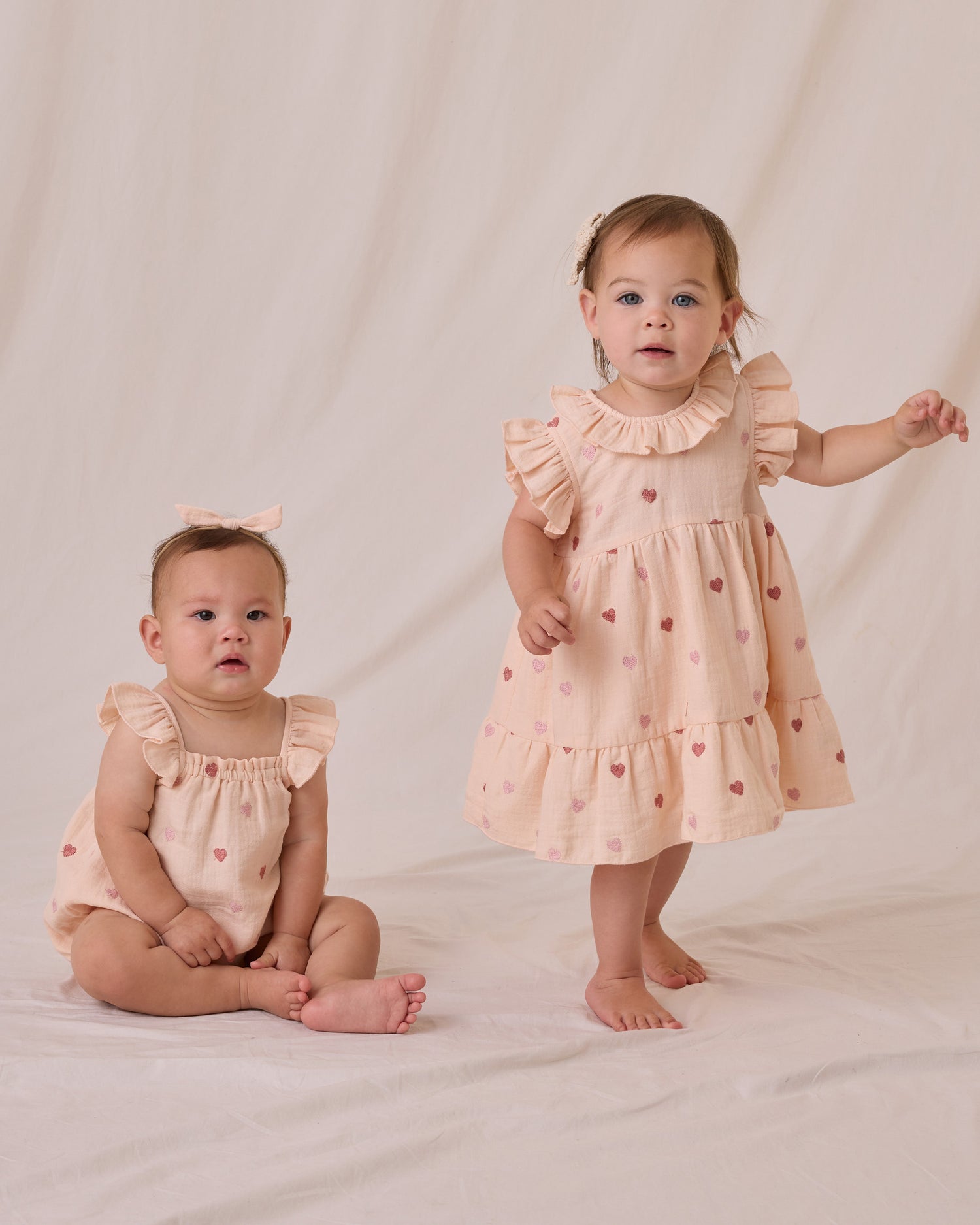 Quincy Mae Charlotte Dress - Heart Embroidery