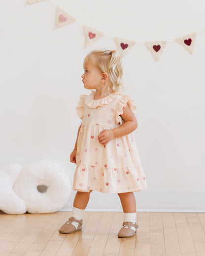 Quincy Mae Charlotte Dress - Heart Embroidery