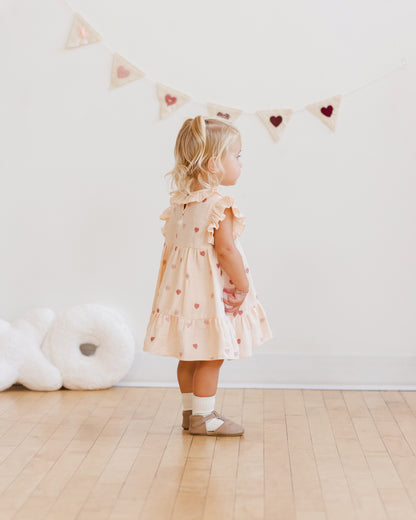 Quincy Mae Charlotte Dress - Heart Embroidery