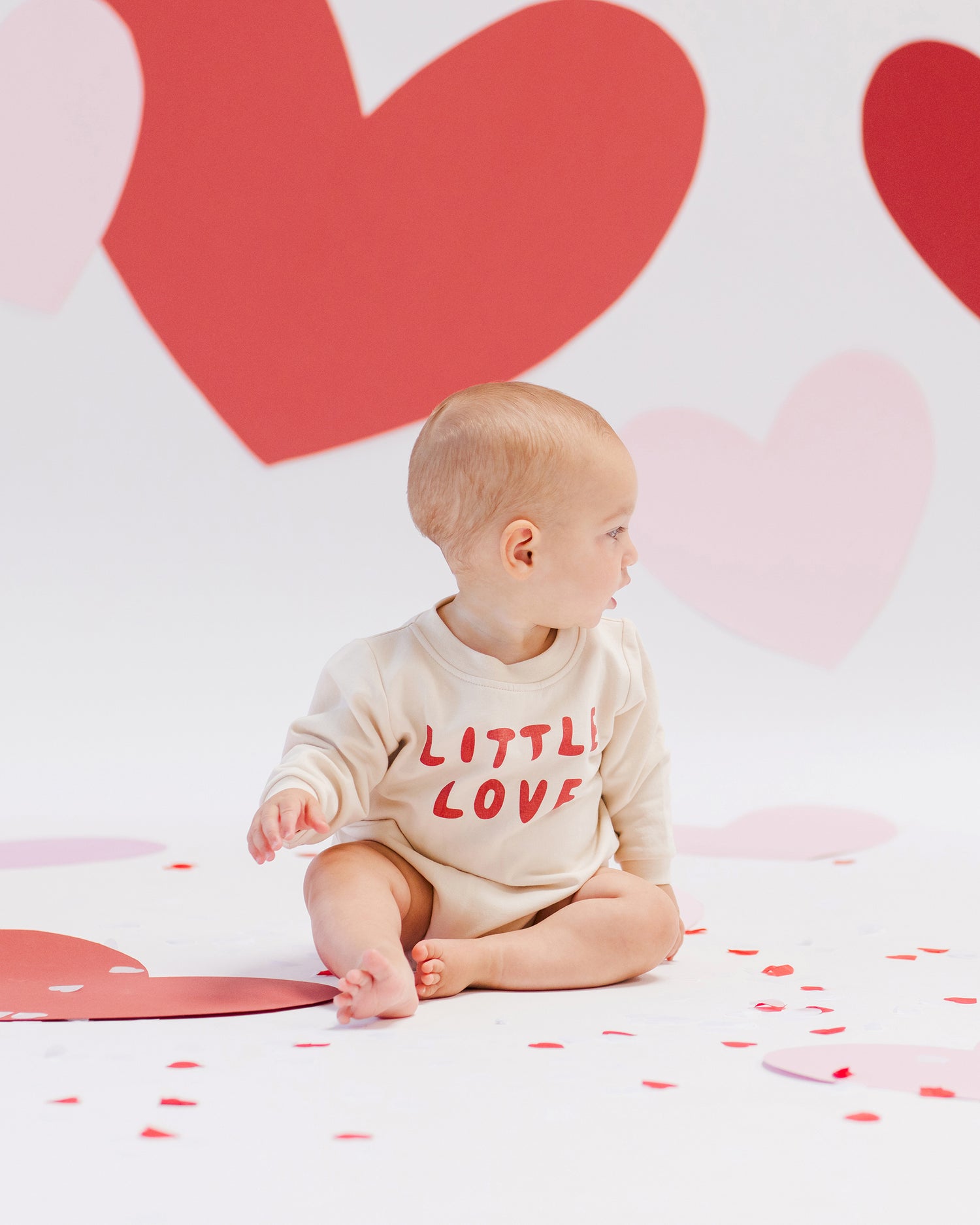 Quincy Mae Crewneck Bubble Romper - Little Love