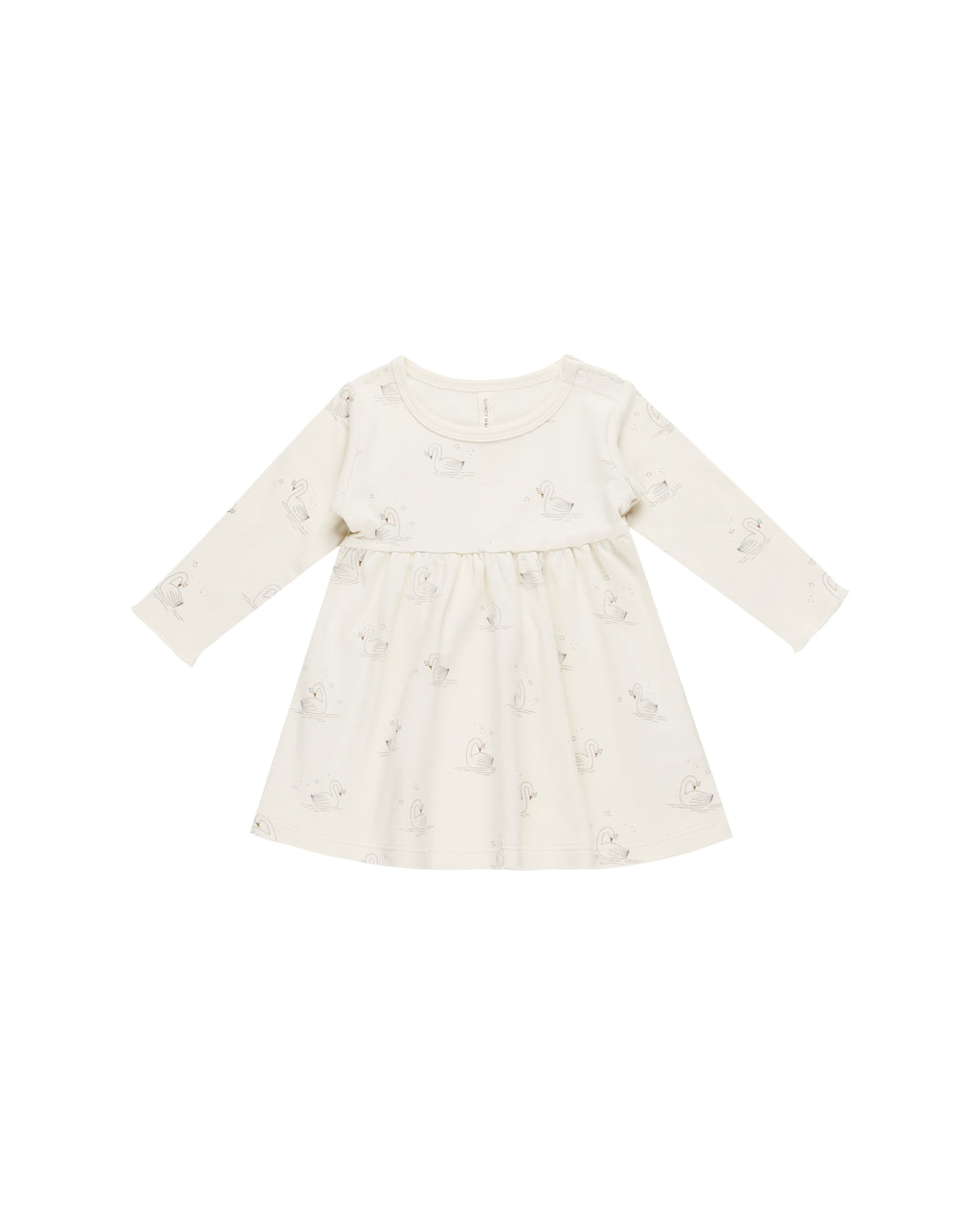 Quincy Mae Long Sleeve Baby Dress - Swans