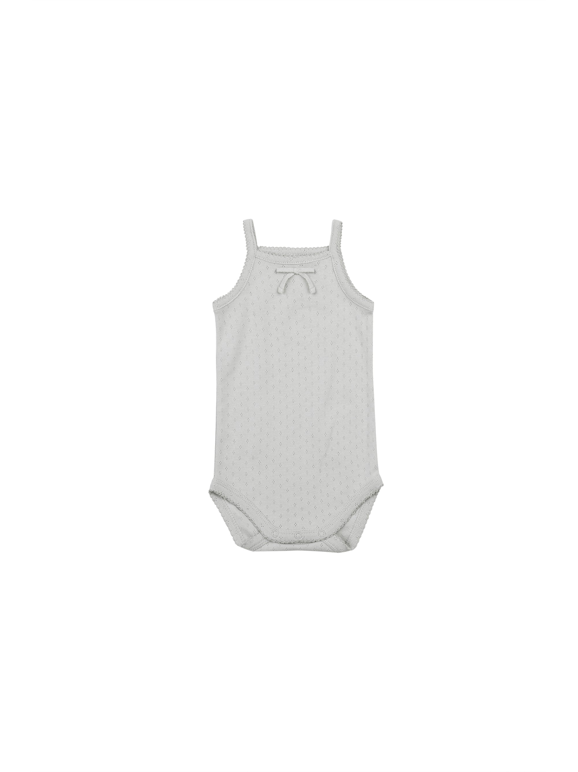 Quincy Mae Pointelle Tank Bodysuit - Cloud