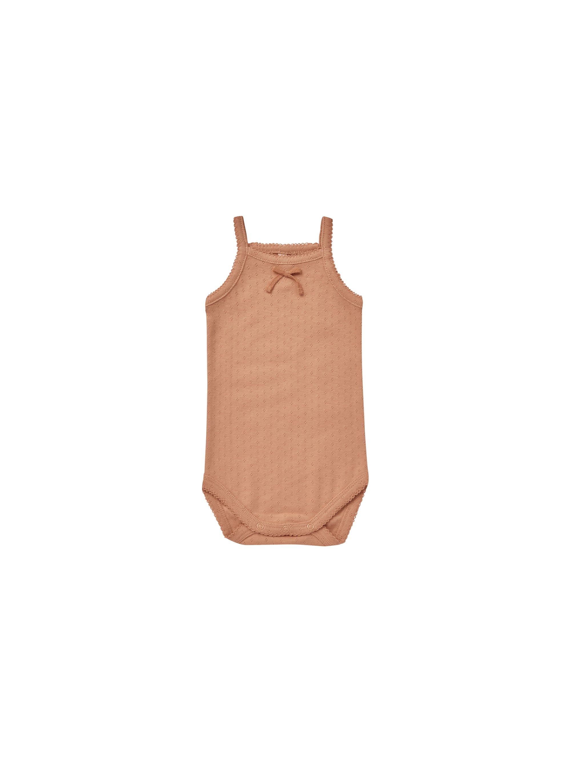 Quincy Mae Pointelle Tank Bodysuit - Melon